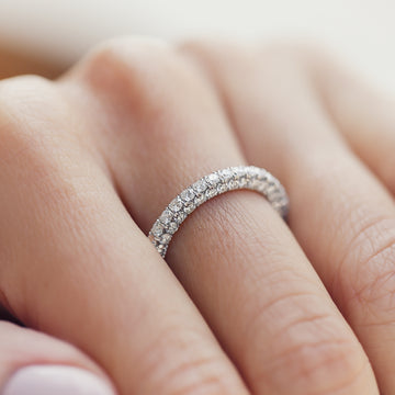 Eternity Ring with diamonds on all three sides